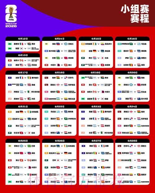 2026世界杯完整赛程高清版高清直播怎么查